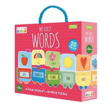 Sassi My First Words Puzzle &amp; Book Set 20 pieces