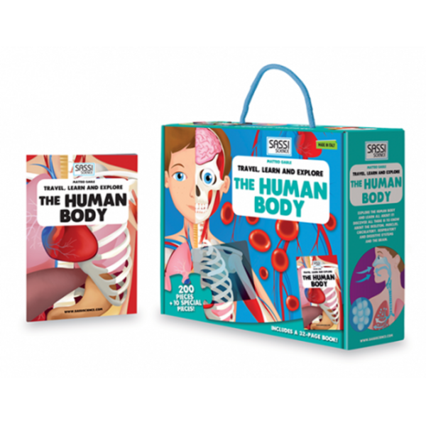 Sassi Puzzle & Book Set The Human Body 205 pcs