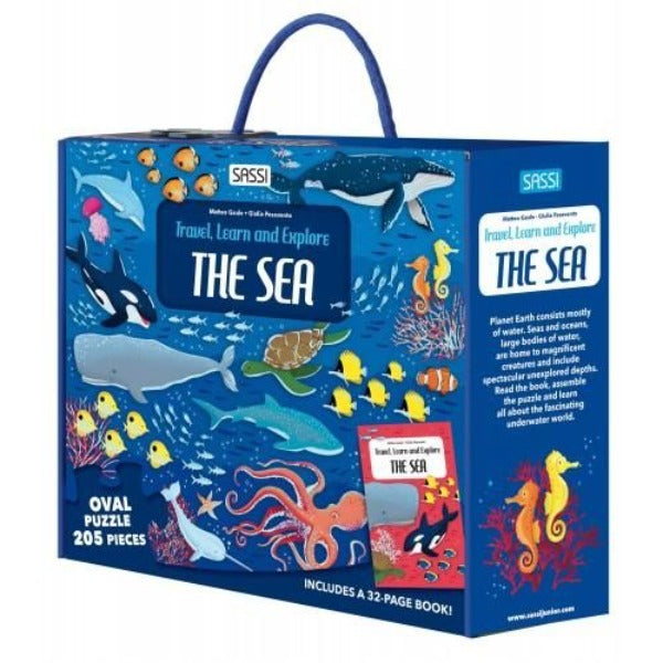 Sassi Puzzle & Book Set The Sea 205 pcs