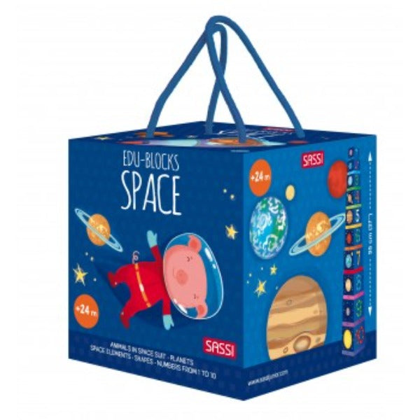 Sassi Space Blocks & Book Set 10 pcs