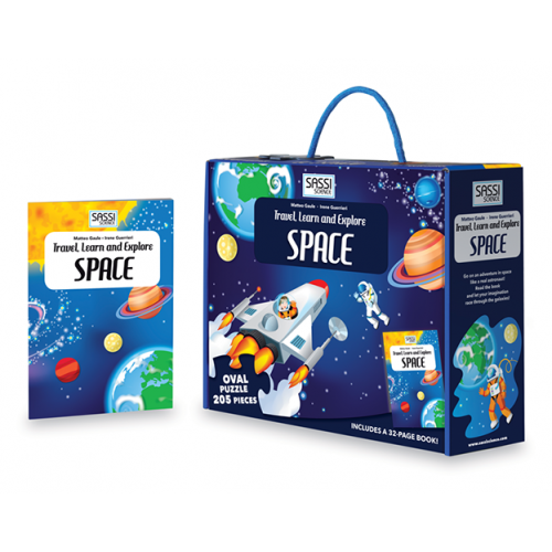 Sassi Puzzle & Book Set Space 205 pcs
