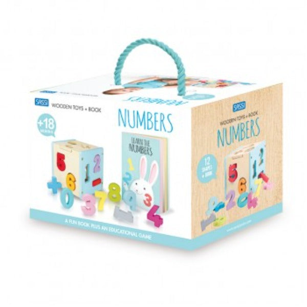Sassi Wooden Sorting Box and Book Numbers Cube