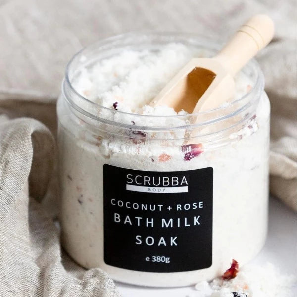 Scrubba Bath Milk Soak Coconut + Rose