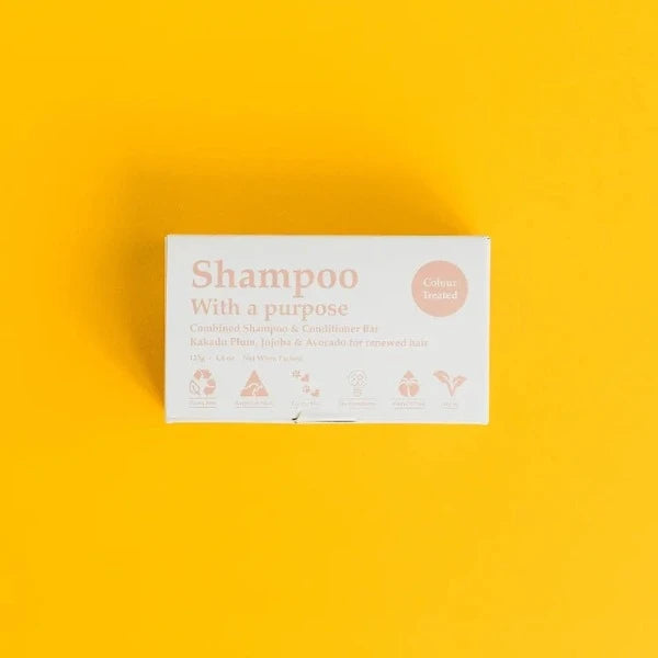 Shampoo with a Purpose Shampoo &amp; Conditioner Bar Colour Treated Hair 135g