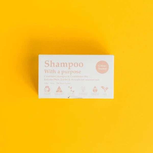 Shampoo with a Purpose Shampoo & Conditioner Bar Colour Treated Hair 135g
