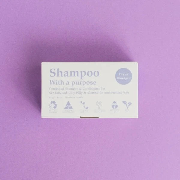 Shampoo with a Purpose Shampoo &amp; Conditioner Bar Dry or Damaged 135g