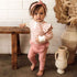 Snuggle Hunny Kids Clothing Rose Stripe Long Sleeve Bodysuit 6-12 Months (0)