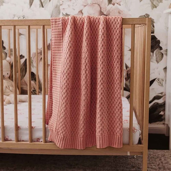 Snuggle Hunny Rosa Diamond Knit Baby Blanket