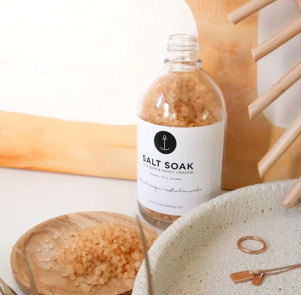 Summer Salt Body Salt Bath Soak Lavender & Sweet Orange 350g