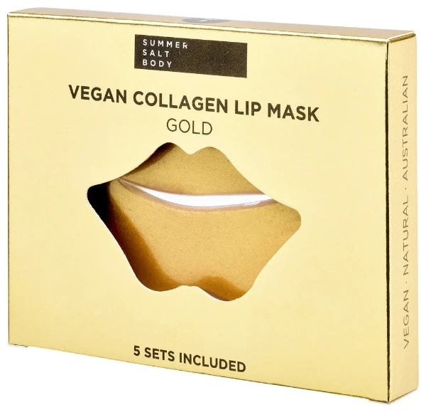 Summer Salt Body Vegan Collagen Lip Mask Sets Gold x5