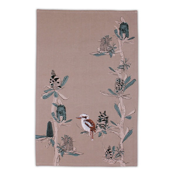 The Linen Press Kookaburra &amp; Banksia Tea Towel
