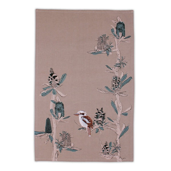 The Linen Press Kookaburra & Banksia Tea Towel