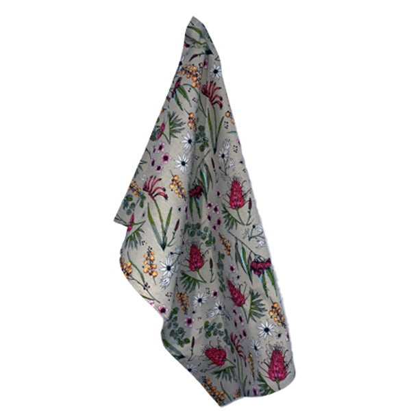 The Linen Press Native Floral Tea Towel
