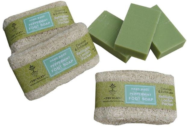 Thurlby Herb Farm Peppermint Loofah Foot Soap