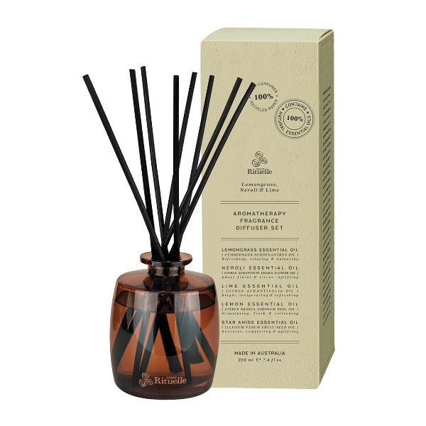 Urban Rituelle Aromatherapy Fragrance Diffuser Lemongrass, Neroli & Lime 220ml