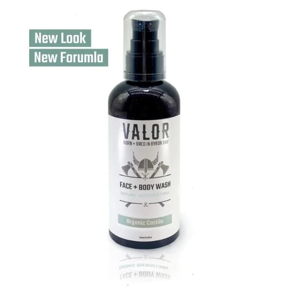Valor Organic Face & Body Wash Peppermint, Frankincense & Orange