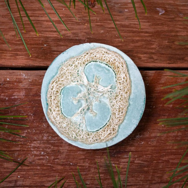 Washpool Luxe Soap Bar Rosemary & Mint with Loofah