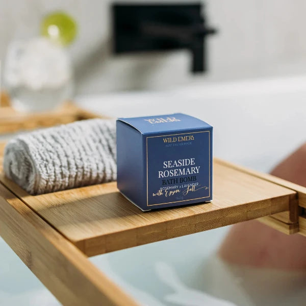 Wild Emery Cube Bath Bomb Seaside Rosemary