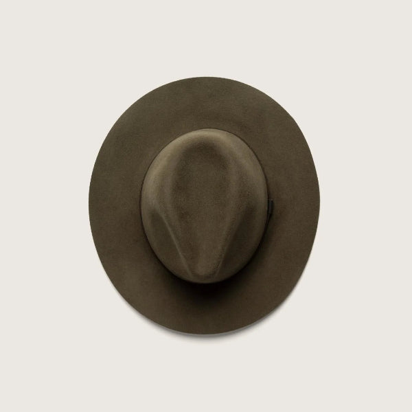 Will &amp; Bear Anderson Olive Packable Wide Brim Fedora Hat - XL