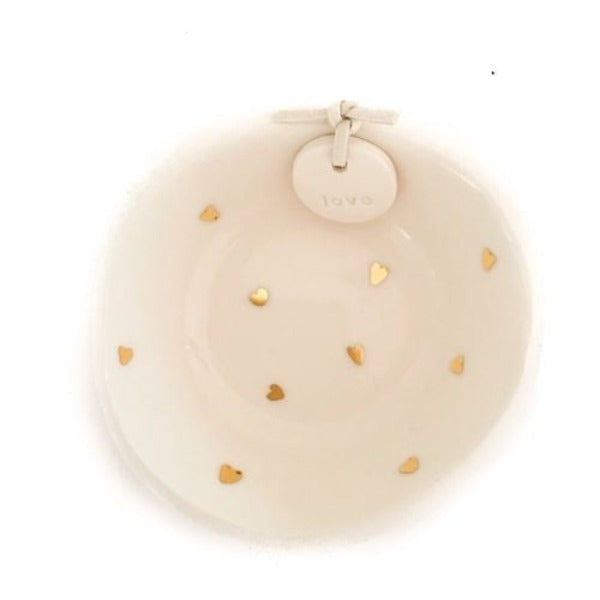 Caroline C Little Bowl Gold Hearts & ‘Love’ Tag