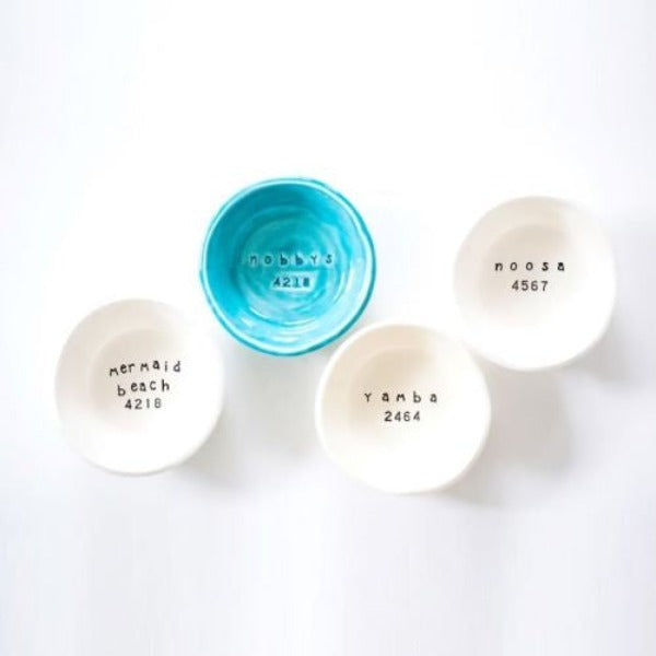 Caroline C Little Bowl Postcode Aqua ‘Lane Cove’