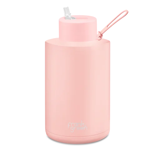 Frank Green 68oz Stainless Steel Ceramic Bottle with Straw Lid Blush 