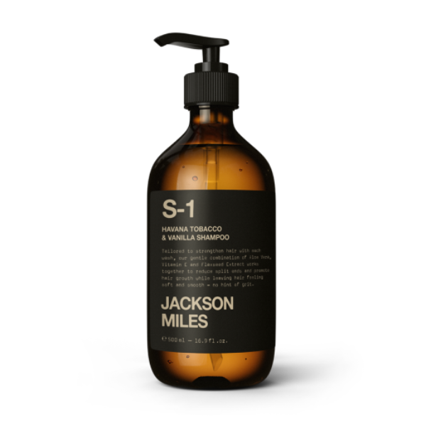 Jackson Miles S-1 Havana Tobacco & Vanilla Mens Thickening Shampoo 500ml