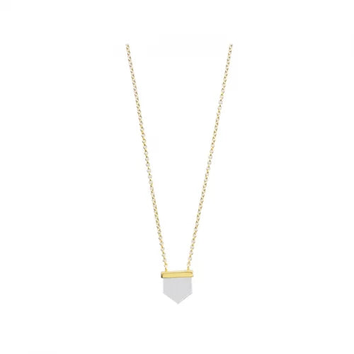 Krystle Knight Mini Aurora Necklace Clear Quartz Crystal Gold