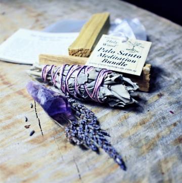 Palo Santo Meditation Bundle with Amethyst Crystal